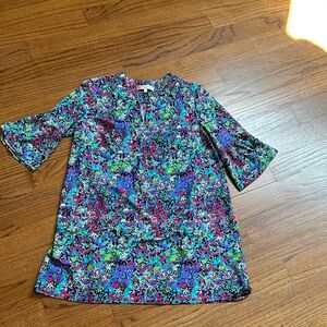 Jude Connally Floral Mini Kerry Dress - Blue, Pink, Green